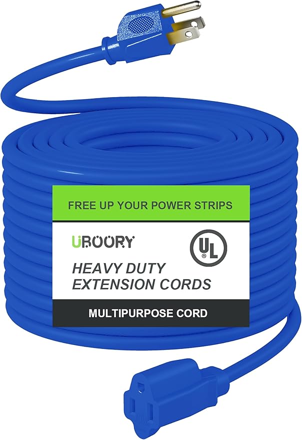 Outdoor Extension Cord Waterproof 100 FT, Flexible 100% Copper 3 Prong by UBOORY