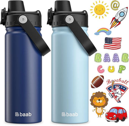 baab 18oz Kids Water Bottle, Insulated Kids Water Bottle by baabKidWatterBottle
