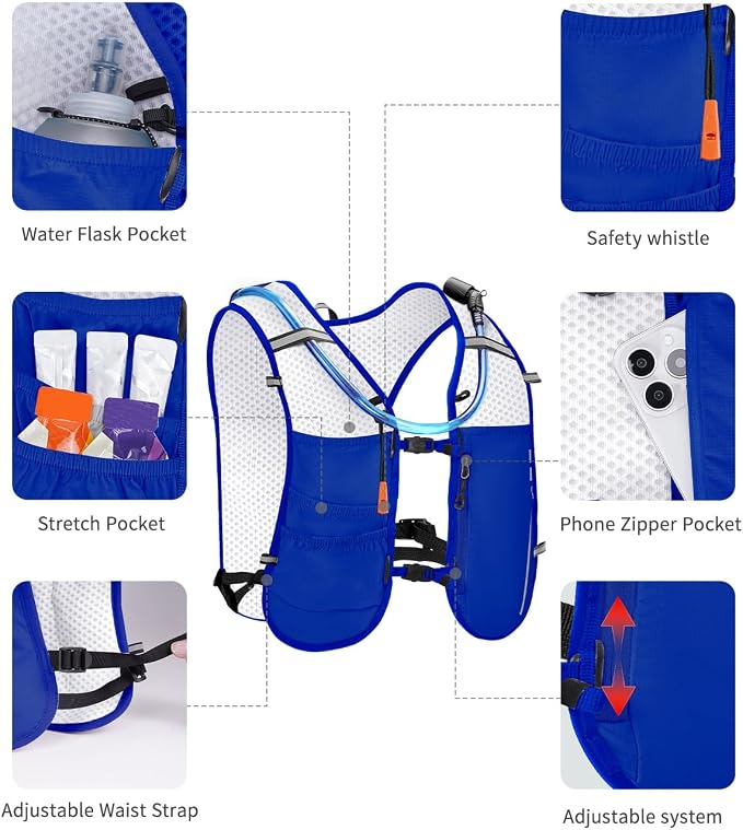 ECOHUB Running Hydration Vest Backpack, Lightweight Breathable Pack - Image 4