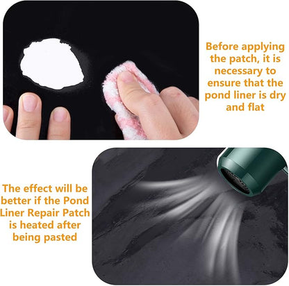 Adnee 2 Pcs Pond Liner Repair Patch-10 Inches Round Self-Adhesive EPDM Liner - Image 3