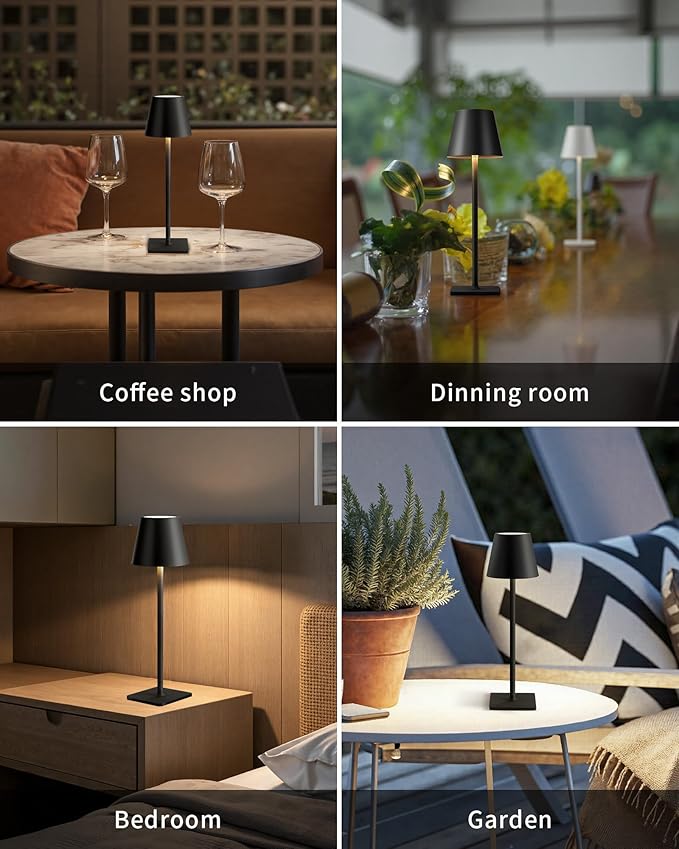 KDG 2 Pack Cordless Table Lamp, Portable LED Desk Lamps, 5000mAh Battery - Image 6