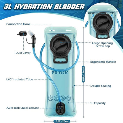 FRTKK 2L/3L Hydration Bladder, Leak Proof Water Bladder - Image 2