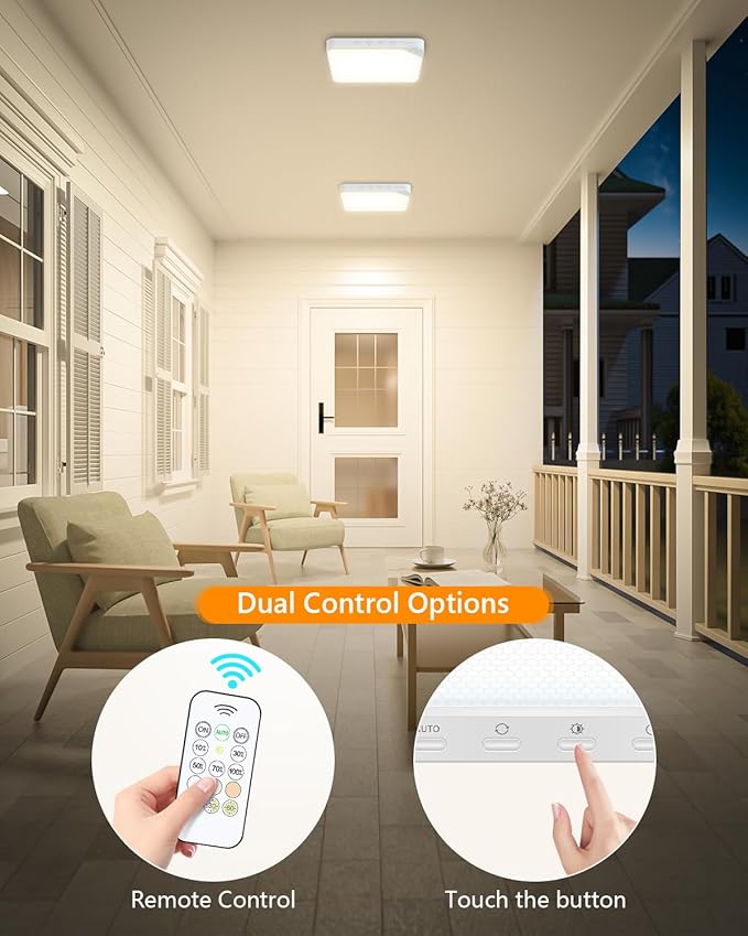 Rechargeable 8W Motion Sensor Ceiling Light Indoor, Wireless Magnetic Stick on - Image 7