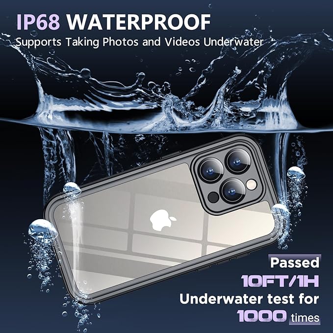 SPIDERCASE for iPhone 15 Pro Case Waterproof, IP68 Underwater, Full Body Sealed - Image 4
