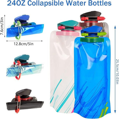 4 Pack Collapsible Water Bottles - Image 4