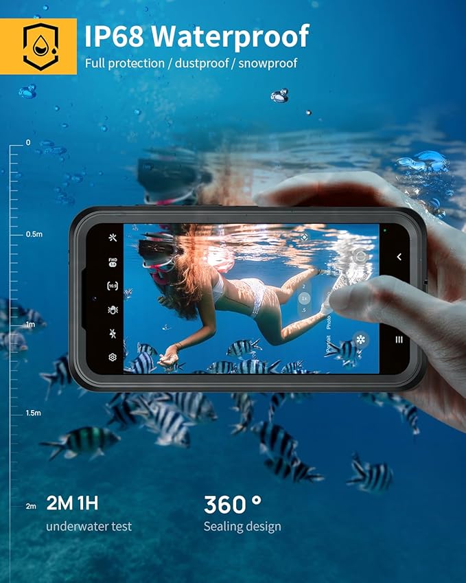 Lanhiem for Samsung Galaxy A35 5G Case, IP68 Waterproof Dustproof, Built-in - Image 2