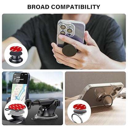 APPS2Car 3M Adhesive Pads-2pcs 70mm Round & 6pcs 35mm Round, 70mm Dashboard Pad - Image 7