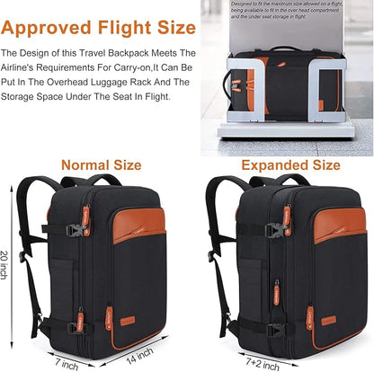 Lumesner Carry on Travel Backpacks, Extra Large 40L Flight Approved Bag - Image 3