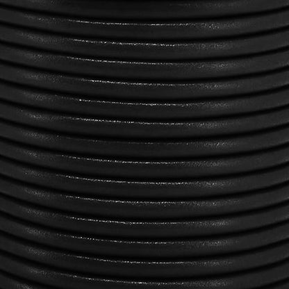 Mandala Crafts Round Cowhide Genuine Black Leather Cord - Image 3