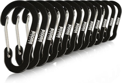 Booms Fishing CC1 Multi-Use Carabiner Clip, 6 Pack Small Caribeener Clips by BoomsFishing
