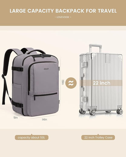 LOVEVOOK Travel Backpack for Women & Men, 50L Large Carry On Backpack Airline - Image 3