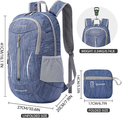 ZOMAKE 25L Ultra Lightweight Packable Backpack, Foldable Hiking Backpacks Water - Image 2