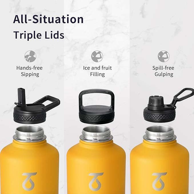 Trebo Insulated Water Bottle 64 oz, Half Gallon Metal Vacuum Water Jug - Image 3