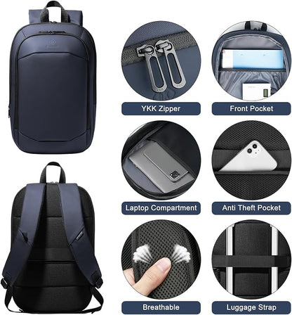Business Backpack 17 Inch Slim Expandable Waterproof Travel Laptop Backpacks - Image 8