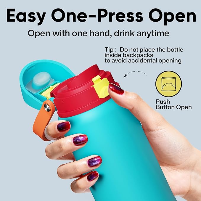 Insulated Water Bottle with Straw - Image 5