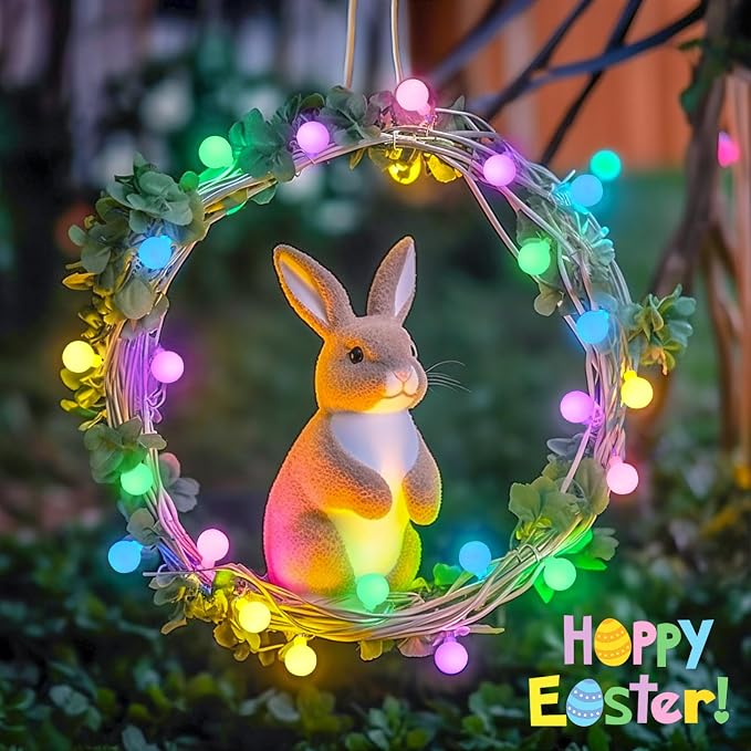 JMEXSUSS 100 LED Connectable Easter Lights String Indoor, 33 ft Globe String - Image 2