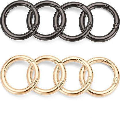 Gkeygo Key Ring Clip, 1 Inch Keychain Rings, 8 Pack Round Carabiner Clip - Image 7