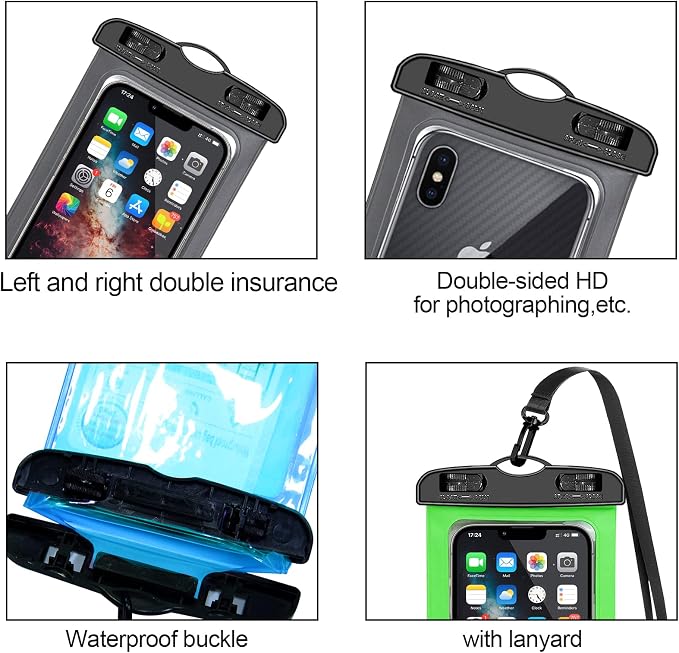 10 Pack Universal Waterproof Phone Pouch, Large Phone Waterproof Case Dry Bag - Image 7