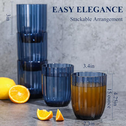 Acrylic Clear Highball Plastic Cups | Plastic Reusable Tumblers 15oz | - Image 3