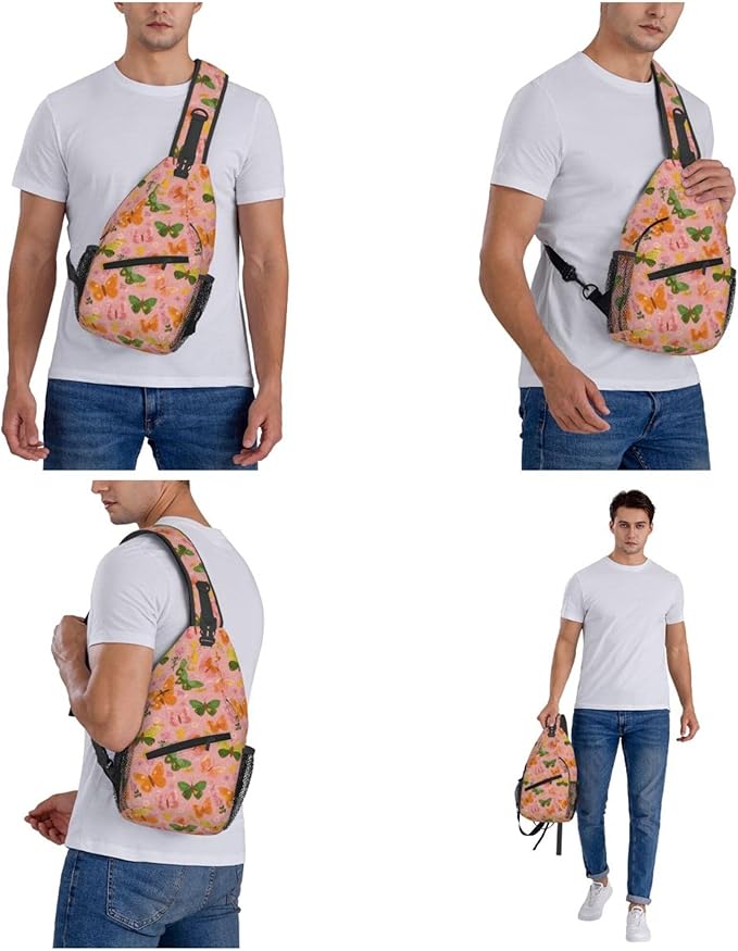 FyLybois Butterfly Sling Bag for Women Lightweight Crossbody Backpack Casual - Image 7