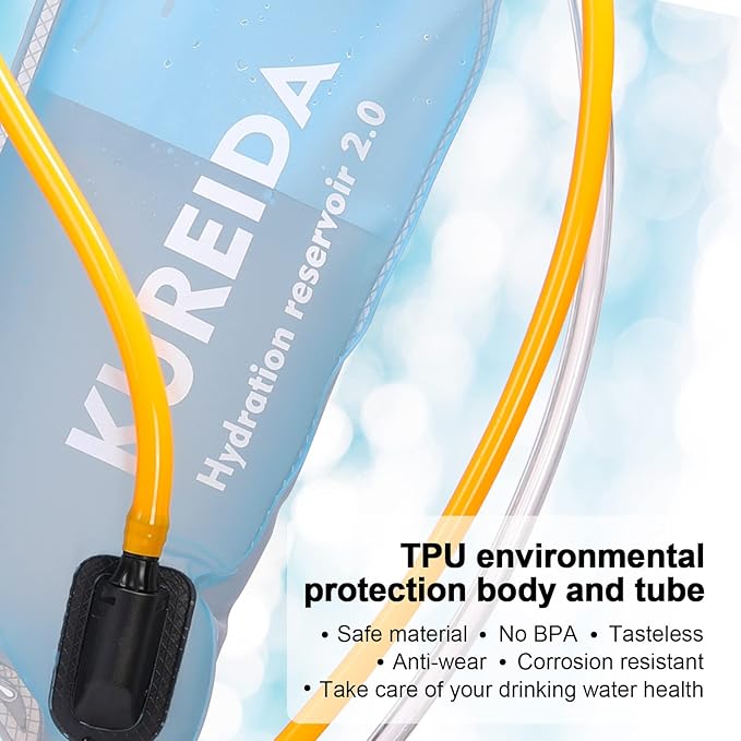 KUREIDA Dual Hydration Bladder 2 Liter, Water Bladder - Image 4