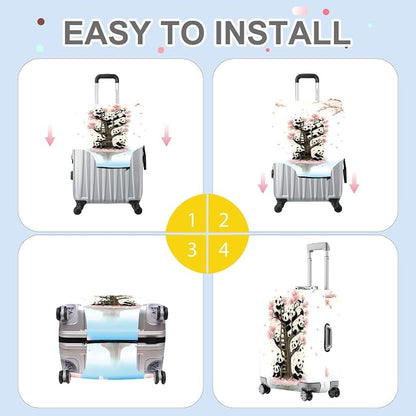 ANNA QUEEN Panda Luggage Cover, Cute Panda Tree Suitcase Protector, Stretchable - Image 5