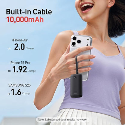 iWALK Mini Portable Charger 10, 22.5W USB-C Fast Charging Power Bank - Image 3