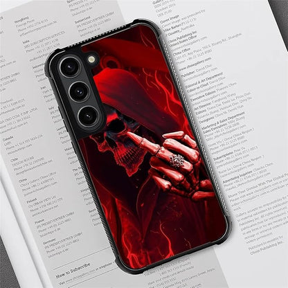 for Samsung Galaxy S23 Plus Case, Gestures Funny Skull Pattern Graphic Design - Image 4