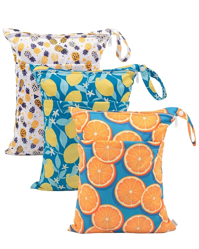 babygoal Wet Dry Bags for Baby Cloth Diapers, Washable Travel Bags, Gym Bag for by babygoal
