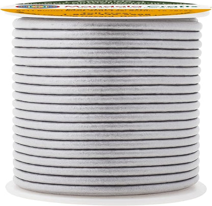 Mandala Crafts Round Genuine Silver Leather Cord - Image 2