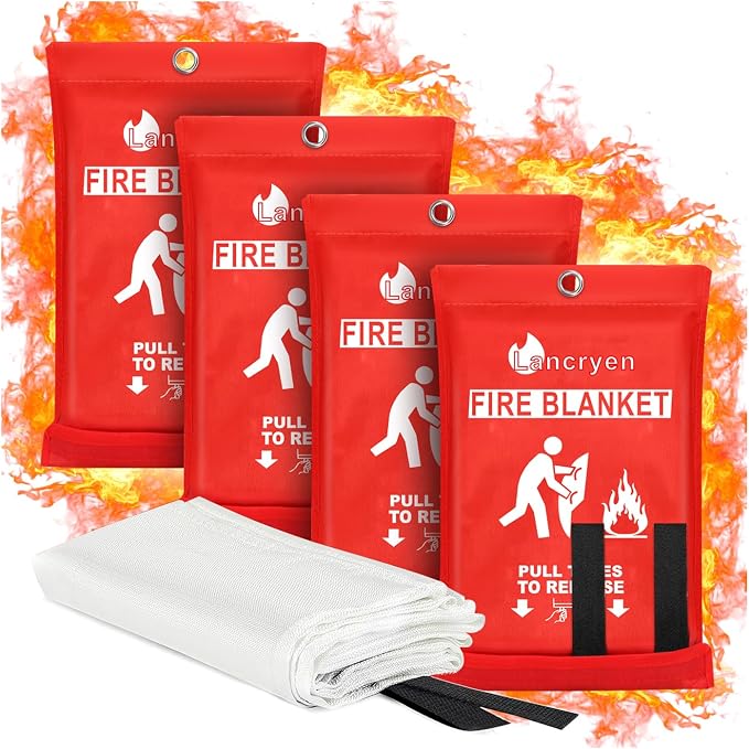 Lancryen Emergency Fire Blanket, Fire Extinguisher Blanket, Fire Suppression by Lancryen