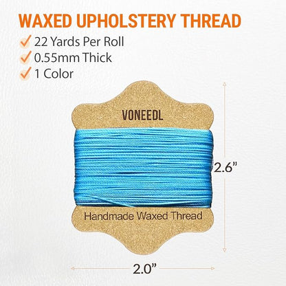 VONEEDL Upholstery Repair Kit: Waxed Sewing Thread & Heavy Duty Needles - Image 3