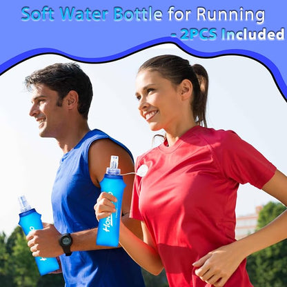 2 Packs Soft Flask, 17oz/500ml TPU Collapsible Soft Water Bottle - Image 4