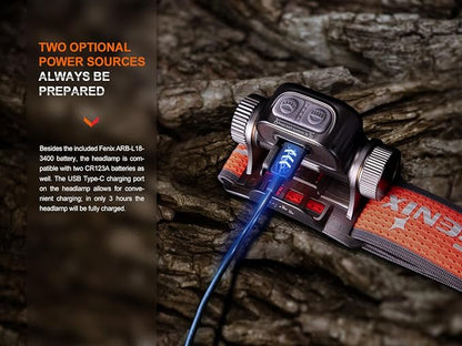 Fenix HM65R-T V2.0 Running Headlamp, 1600 Lumen White Light and Warm White Dual - Image 8