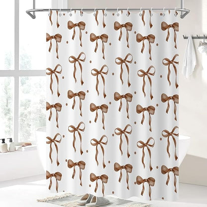 Brown Bow Shower Curtain - Image 2