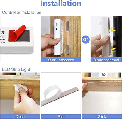 WOBANE Rechargeable Motion Sensor Strip Light, LED Closet Lights, Upgraded - Image 6
