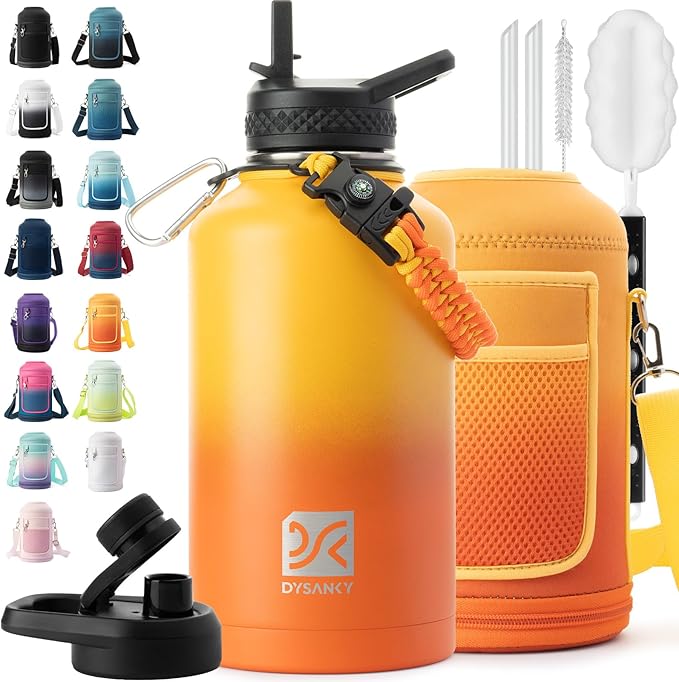 DYSANKY 64 oz Insulated Water Bottle | Upgraded Thickened Stainless Steel Water by DYSANKY