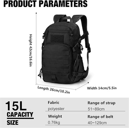 Mardingtop Small Tactical Backpack, Molle Hiking Backpack - Image 2