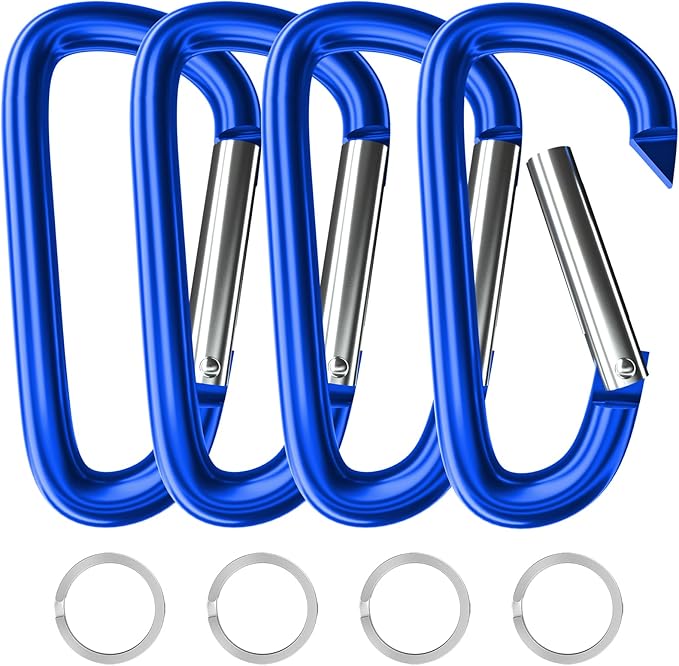 sprookber 4" & 5" Extra Large Aluminum Carabiner D Ring, Caribeener Clips by Sprookber