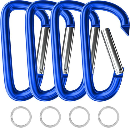 sprookber 4" & 5" Extra Large Aluminum Carabiner D Ring, Caribeener Clips by Sprookber