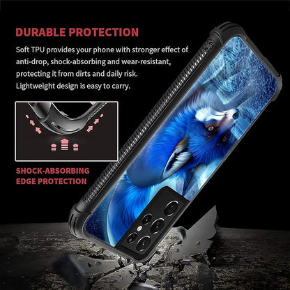 for Samsung Galaxy S21 Ultra Case, Snowy Mountain Fox Lake Pattern Graphic - Image 6
