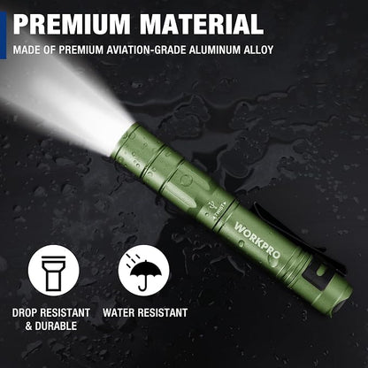 WORKPRO Rechargeable Pen Light, Mini Flashlight, 2 Pack Ultra-Compact EDC - Image 6