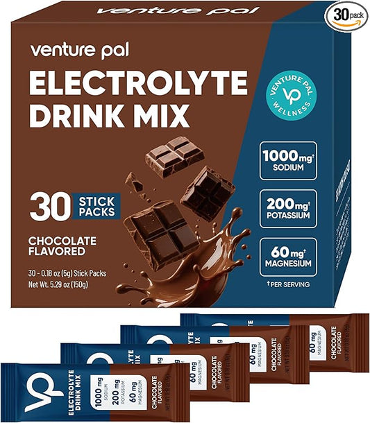 Venture Pal High Sodium Electrolyte Powder Packets | Sugar Free Hydration Drink by VenturePal