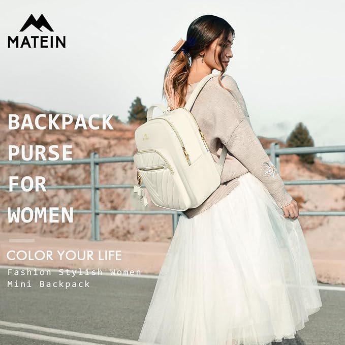 MATEIN Cute Backpacks for Women, Mini Stylish Daypack Purse, Waterproof - Image 6