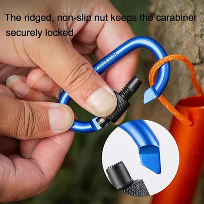 Locking Carabiner Clip, Vonpri 3 Inch D Ring Clips Spring Snap Key Chain Hook - Image 2