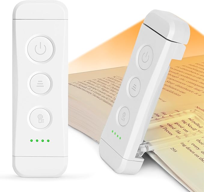 Glocusent USB Rechargeable Book Light, Portable Clip-on LED Reading Light by GLOCUSENT