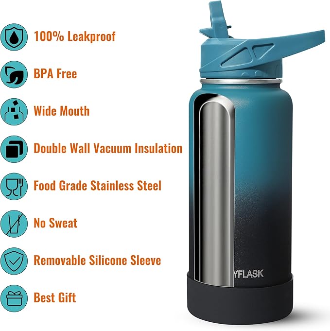 RUBYFLASK 40oz Insulated Water Bottle - Image 2
