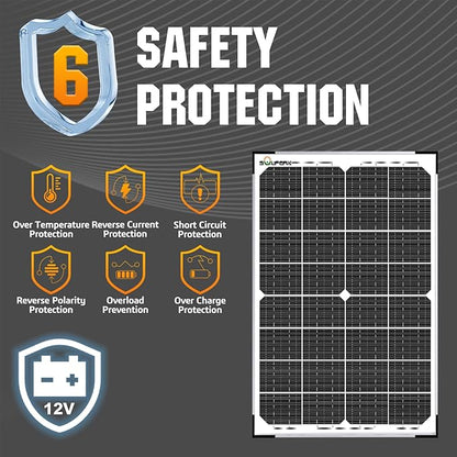 SOLPERK 30W Solar Battery Charger Solar Battery Maintainer + Upgrade 10A MPPT - Image 2