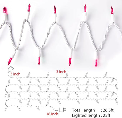 Christmas Pink Mini String Lights - Image 9