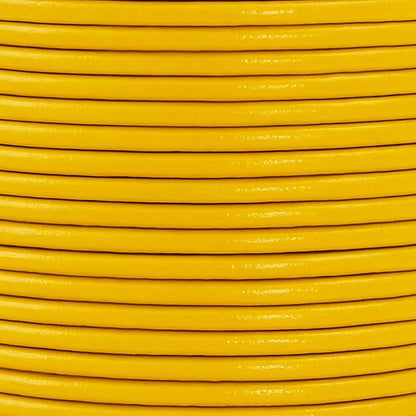 Mandala Crafts Round Genuine Mustard Yellow Leather Cord - Image 3